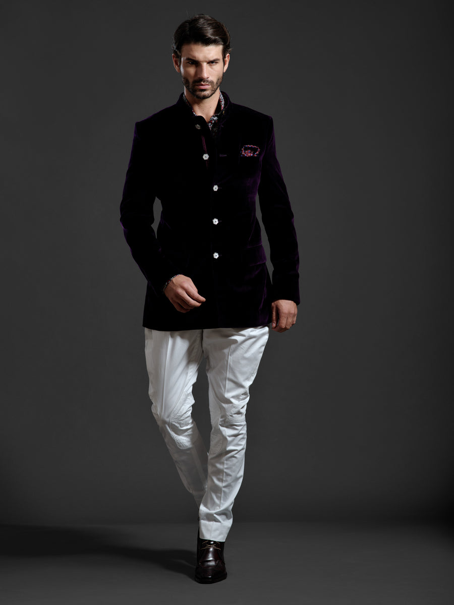 Velvet deals jodhpuri blazer