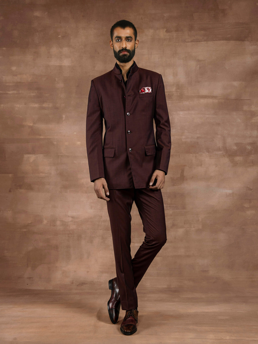 Maroon color hotsell coat suit