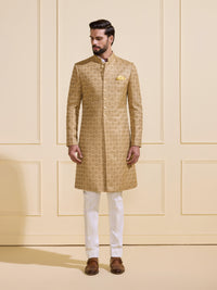 AURIC ELEGANCE: THE GILDED BROCADE ACHKAN