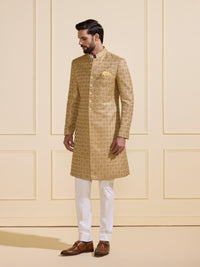 AURIC ELEGANCE: THE GILDED BROCADE ACHKAN