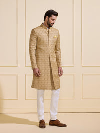 AURIC ELEGANCE: THE GILDED BROCADE ACHKAN