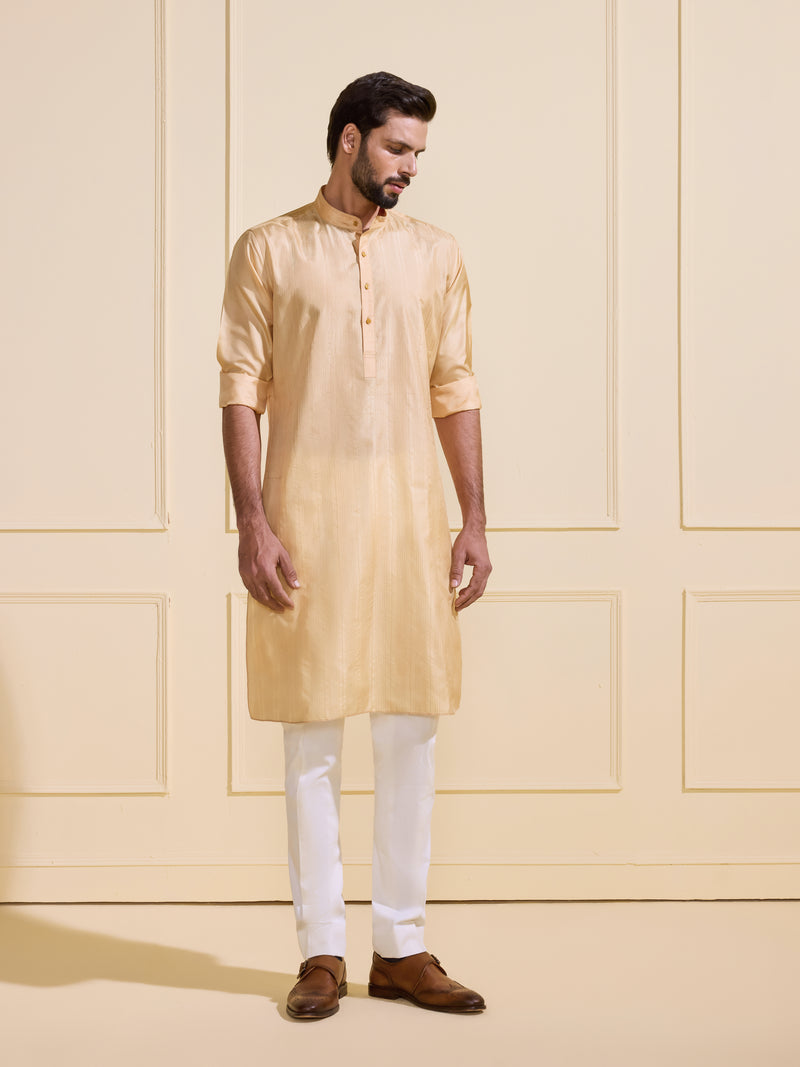 THE SUNLIT GRACE: LIGHT GOLDEN KURTA