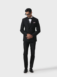 MIDNIGHT LACE ELEGANCE THE TUXEDO JACKET