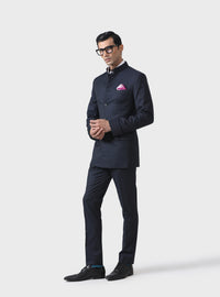 ELITE ELEGANCE HANDMADE BANDHGALA SUIT IN WOOL