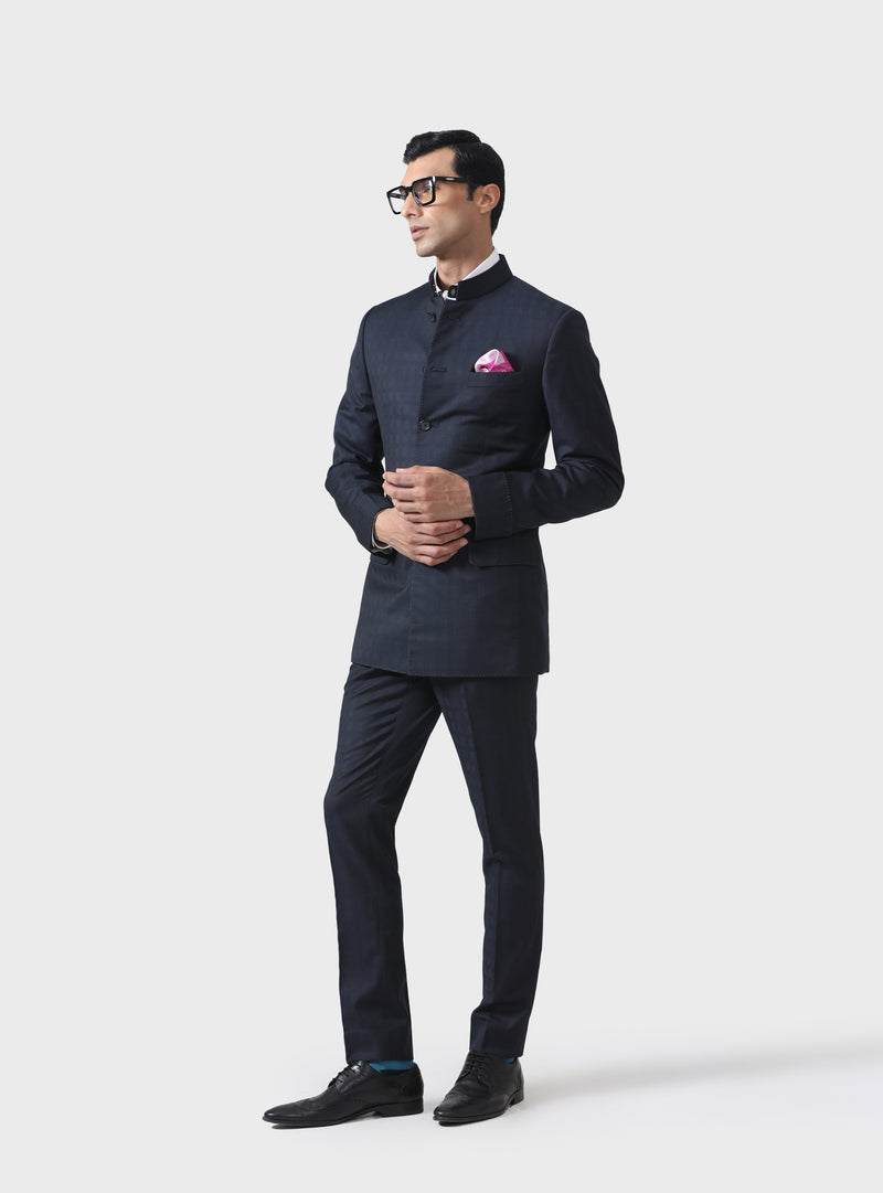 ELITE ELEGANCE HANDMADE BANDHGALA SUIT IN WOOL