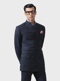 ELITE ELEGANCE HANDMADE BANDHGALA SUIT IN WOOL