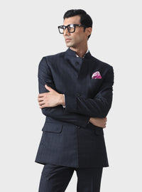 ELITE ELEGANCE HANDMADE BANDHGALA SUIT IN WOOL