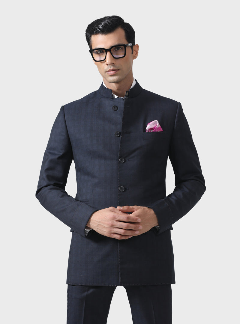 ELITE ELEGANCE HANDMADE BANDHGALA SUIT IN WOOL