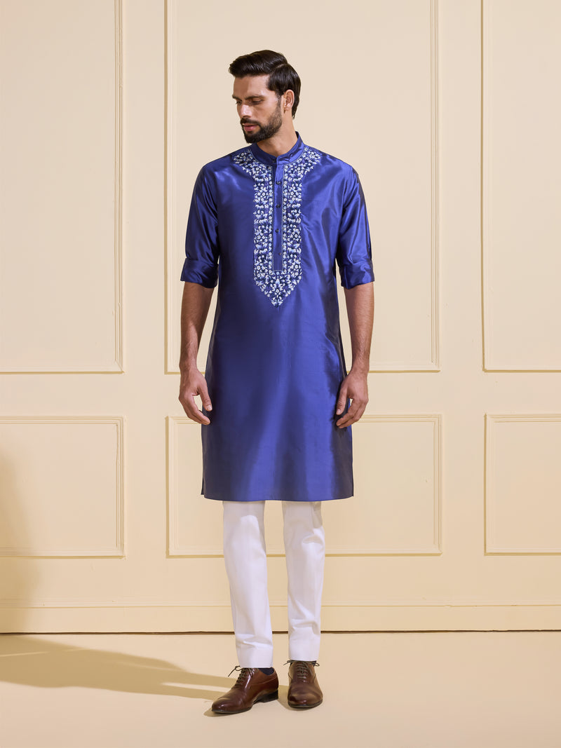 THE OPULENT COBALT GLOW KURTA