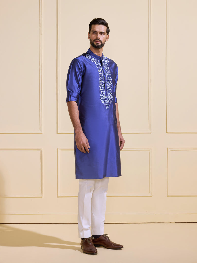 THE OPULENT COBALT GLOW KURTA