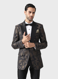 THE GOLD FOIL FLORA TUXEDO JACKET