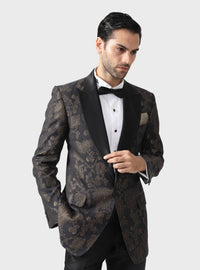 THE GOLD FOIL FLORA TUXEDO JACKET