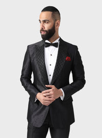 THE ARCHED PATTERN TUXEDO JACKET