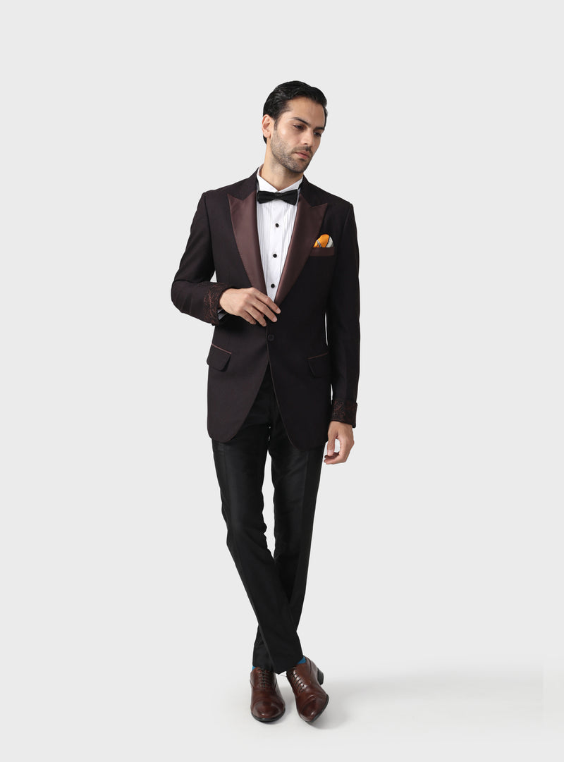 THE BURNT SIENNA TUXEDO JACKET