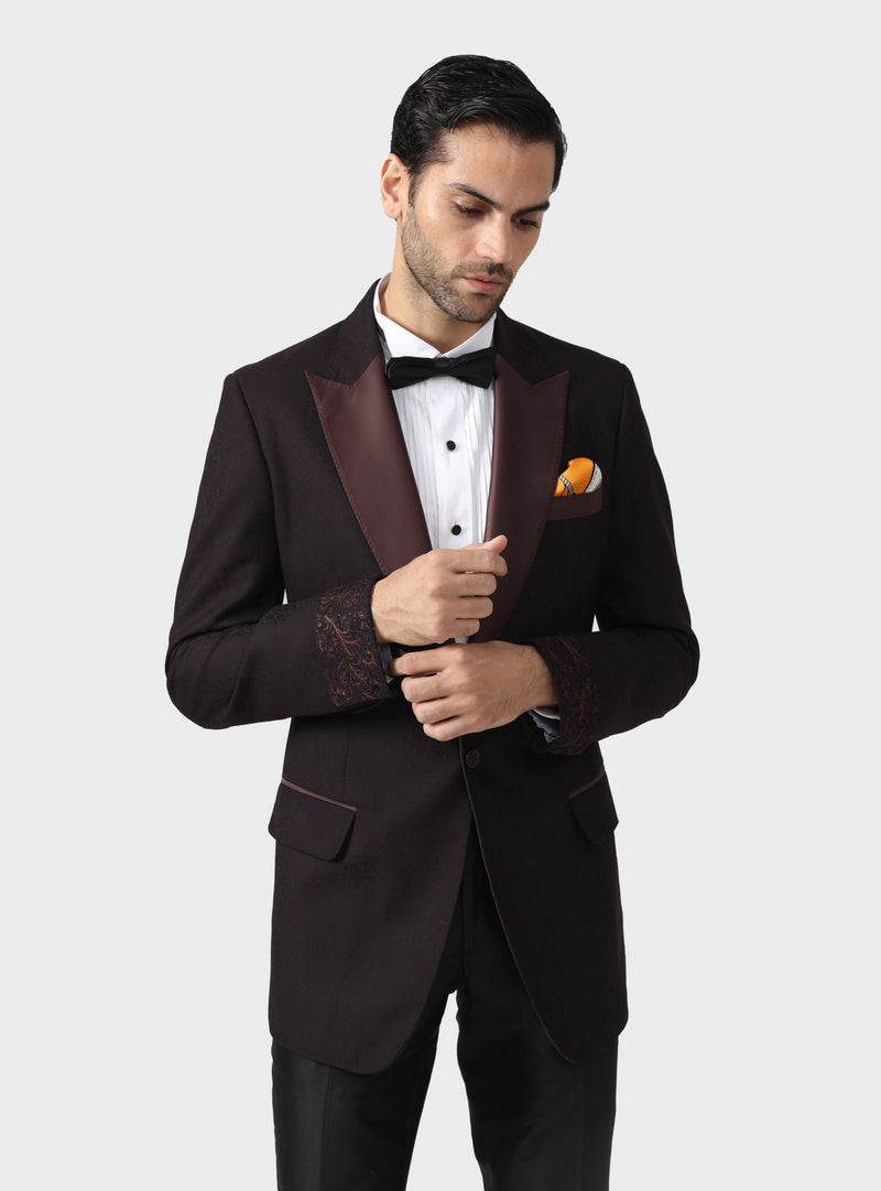 THE BURNT SIENNA TUXEDO JACKET