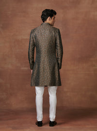 THE MOSAIC BROWN MULTI-COLOURED JACQUARD ACHKAN