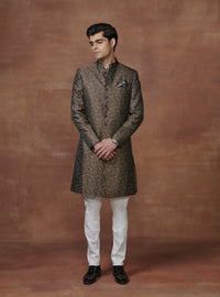 THE MOSAIC BROWN MULTI-COLOURED JACQUARD ACHKAN