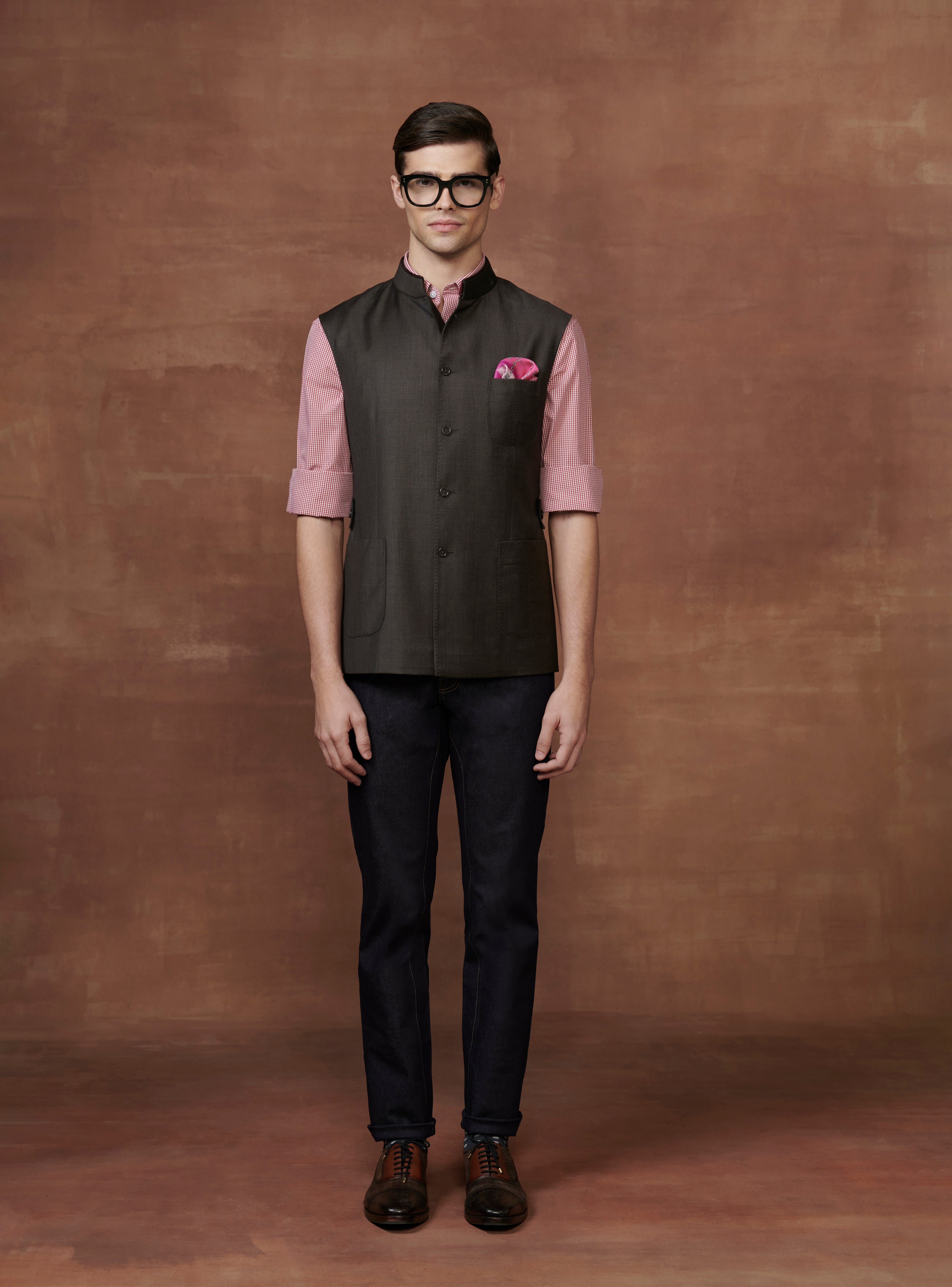 DEYANN Pure Cotton Solid Color Nehru Jacket With Kurta, Trouser Set For Men  - Deyann