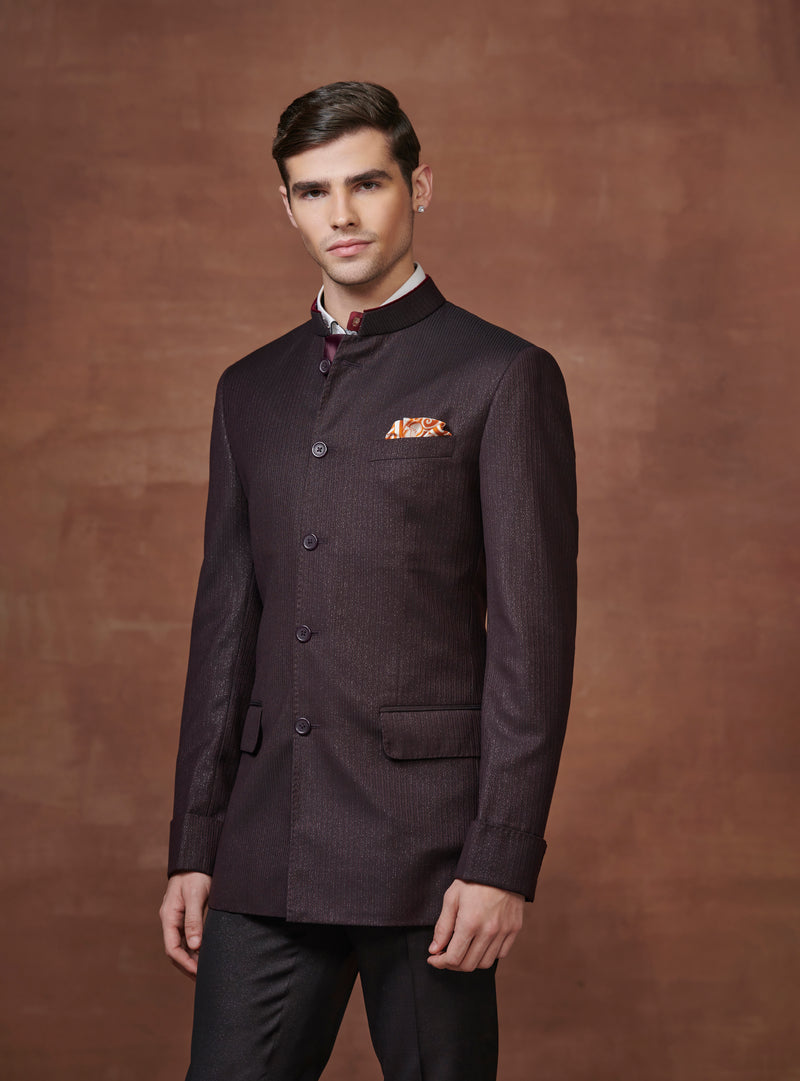 EMINENT ELEGANCE WOOLEN BANDHGALA JACKET