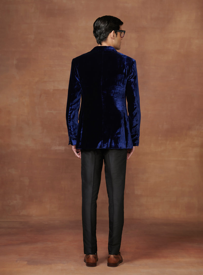 MAJESTIC MIDNIGHT ROYAL BLUE TUXEDO JACKET