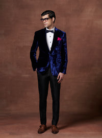 MAJESTIC MIDNIGHT ROYAL BLUE TUXEDO JACKET