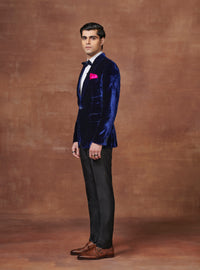 MAJESTIC MIDNIGHT ROYAL BLUE TUXEDO JACKET