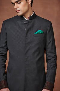 ELITE ELEGANCE BLACK TEXTURED ACHKAN