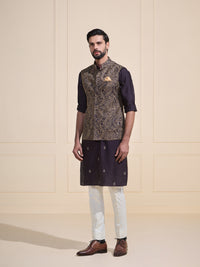 THE BRONZE BLOOM: REGAL PAISLEY-PATTERNED WAISTCOAT