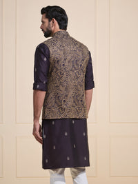 THE BRONZE BLOOM: REGAL PAISLEY-PATTERNED WAISTCOAT