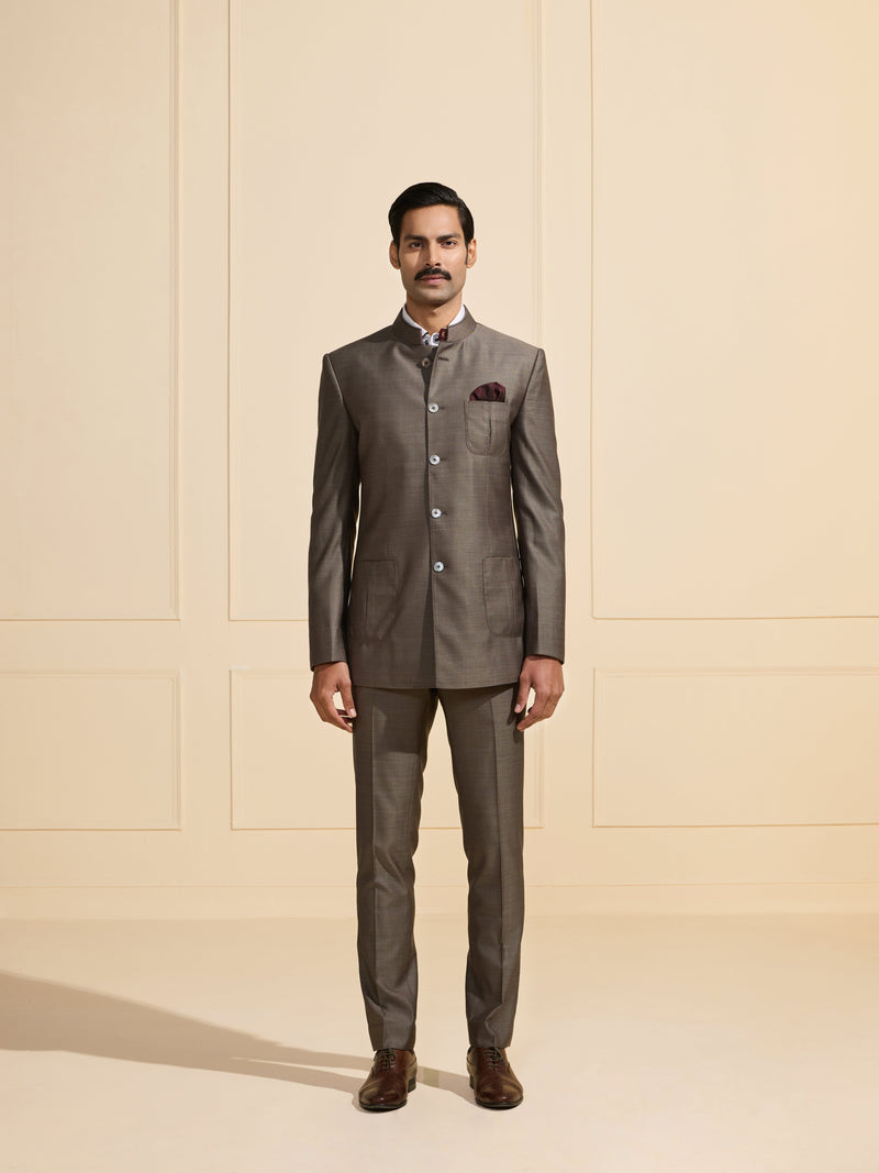 STEEL ELEGANCE: THE CONTEMPORARY BANDHGALA SUIT