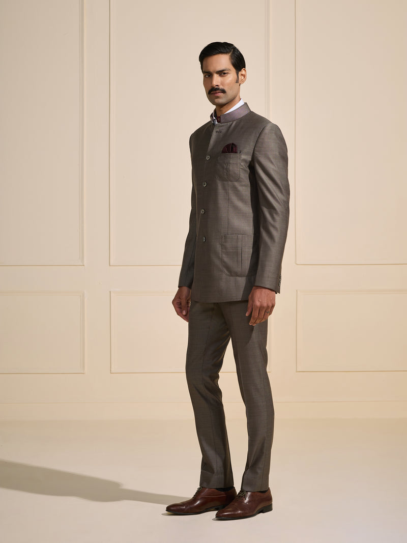 STEEL ELEGANCE: THE CONTEMPORARY BANDHGALA SUIT