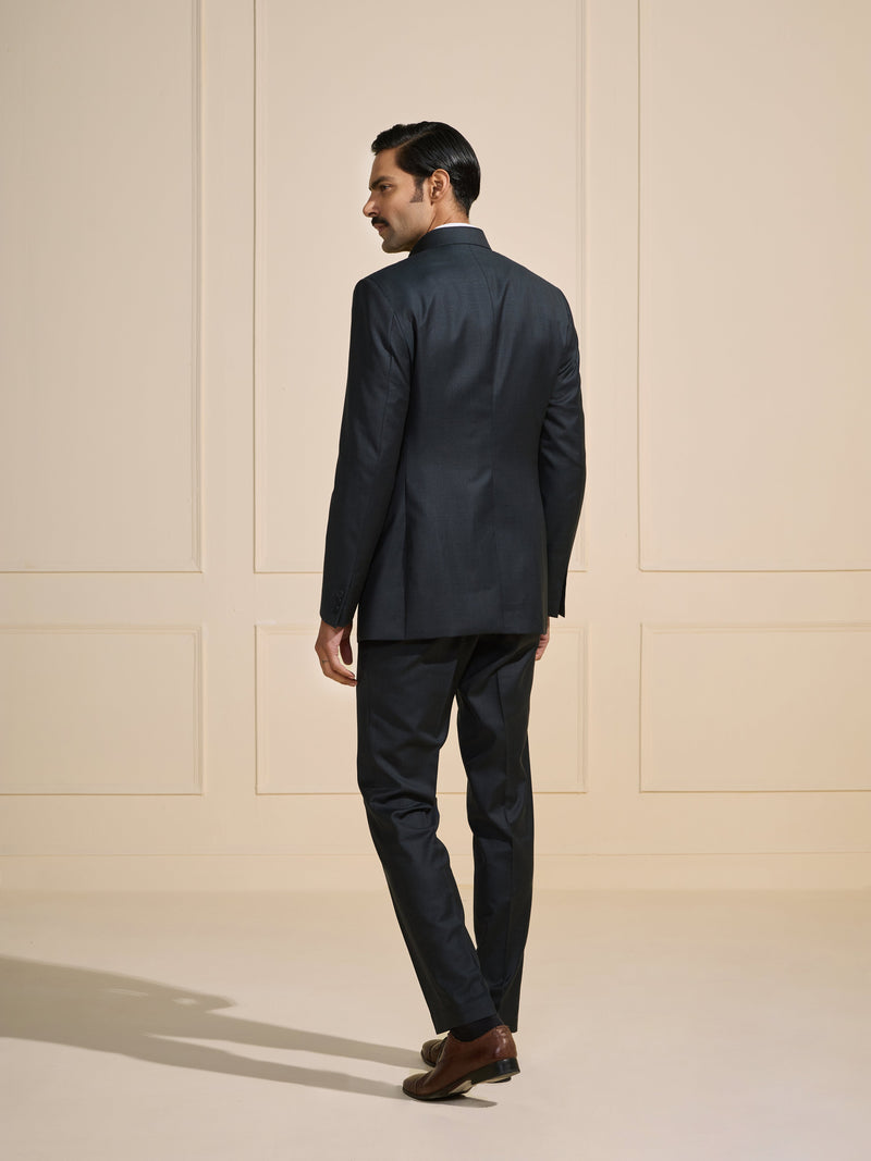 THE SOVEREIGN BLACK BANDHGALA WITH FLAP POCKETS