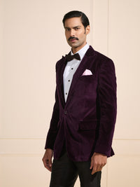 THE REGAL PLUM: VELVET TUXEDO JACKET