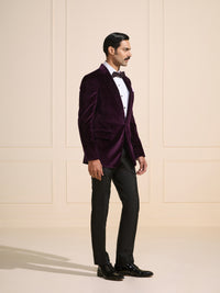 THE REGAL PLUM: VELVET TUXEDO JACKET