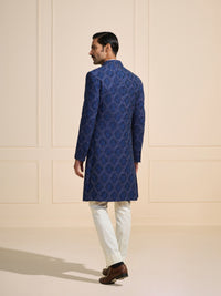 THE AZURE REGALIA BESPOKE PATTERNED ACHKAN