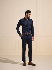 THE MIDNIGHT SPARK: LUXE DARK BLUE SHIRT