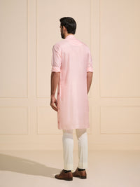 ROSY GLIMMERING GOLD ACCENTED OPULENT KURTA