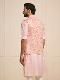 THE GILDED DUSKY ROSE WAISTCOAT WITH FLORAL ACCENT