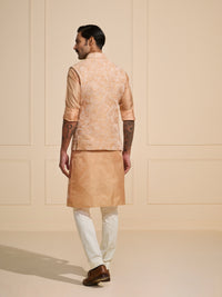 THE GOSSAMER PEACH: EMBROIDERED ETHNIC WAISTCOAT