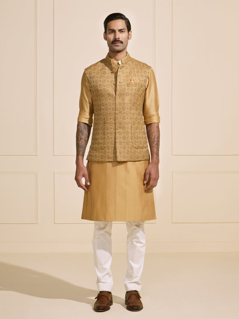 THE EMPEROR’S GOLD ENSEMBLE: ETHNIC WAISTCOAT