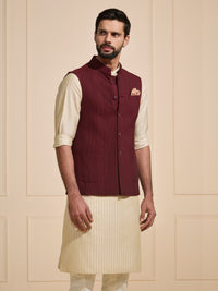 THE BESPOKE DARK GARNET WAISTCOAT