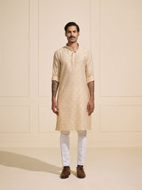 THE BEIGE SYMMETRIC ELEGANCE: TIMELESS ETHNIC KURTA