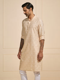 THE BEIGE SYMMETRIC ELEGANCE: TIMELESS ETHNIC KURTA