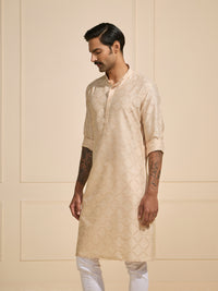 THE BEIGE SYMMETRIC ELEGANCE: TIMELESS ETHNIC KURTA