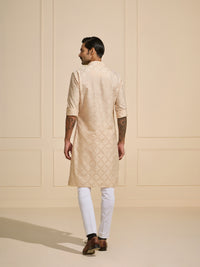 THE BEIGE SYMMETRIC ELEGANCE: TIMELESS ETHNIC KURTA