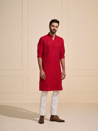 THE FIERY BLOOM: TRADITIONAL FESTIVE KURTA