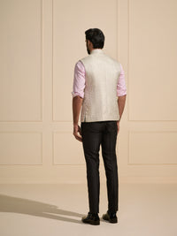 THE IVORY SERENADE: FLORAL WEAVES WAISTCOAT