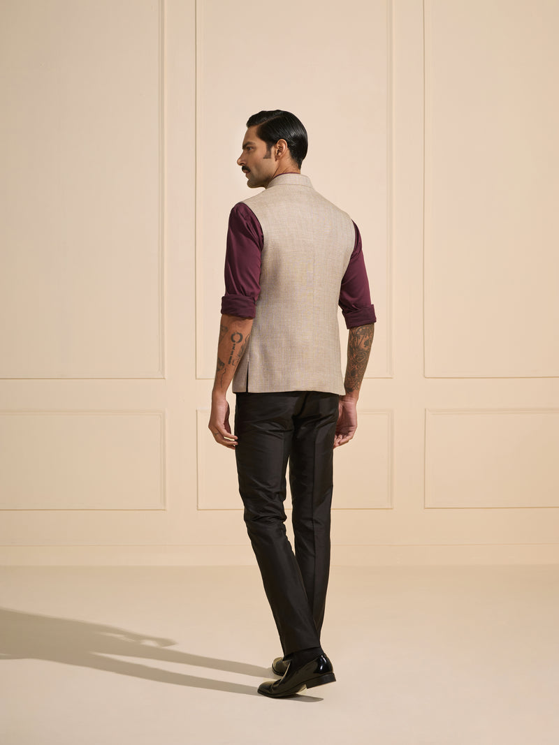 THE AURELIUS DAWN: BEIGE ELEGANCE BESPOKE WAISTCOAT