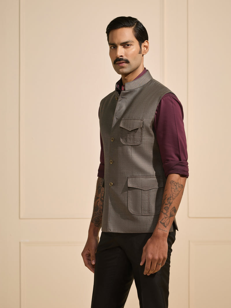 THE URBAN ARISTOCRAT: STEEL GREY WAISTCOAT