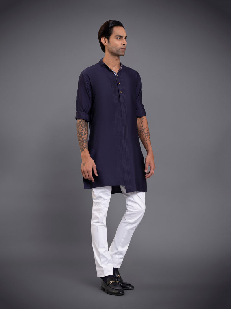 ASYMMETRIC CENTER FRONT FLAP KURTA